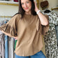 Rebecca Ruffle Top - Latte
