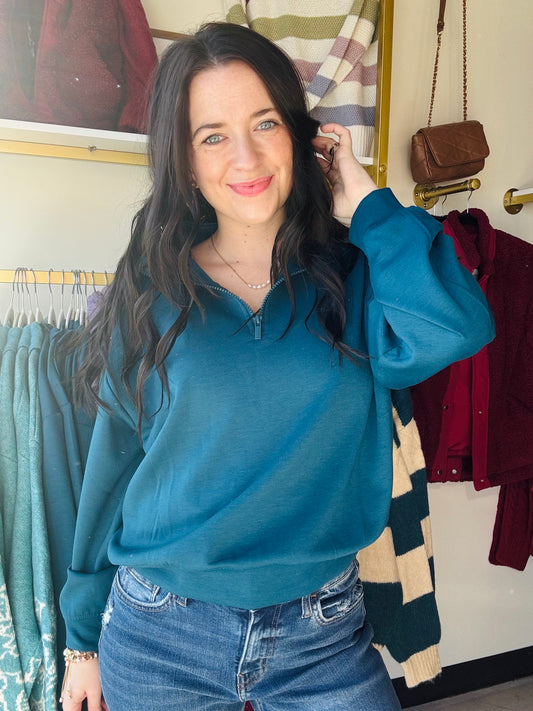 Teal Scuba Half Zip