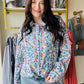 Sky Blue Multi Woven Top
