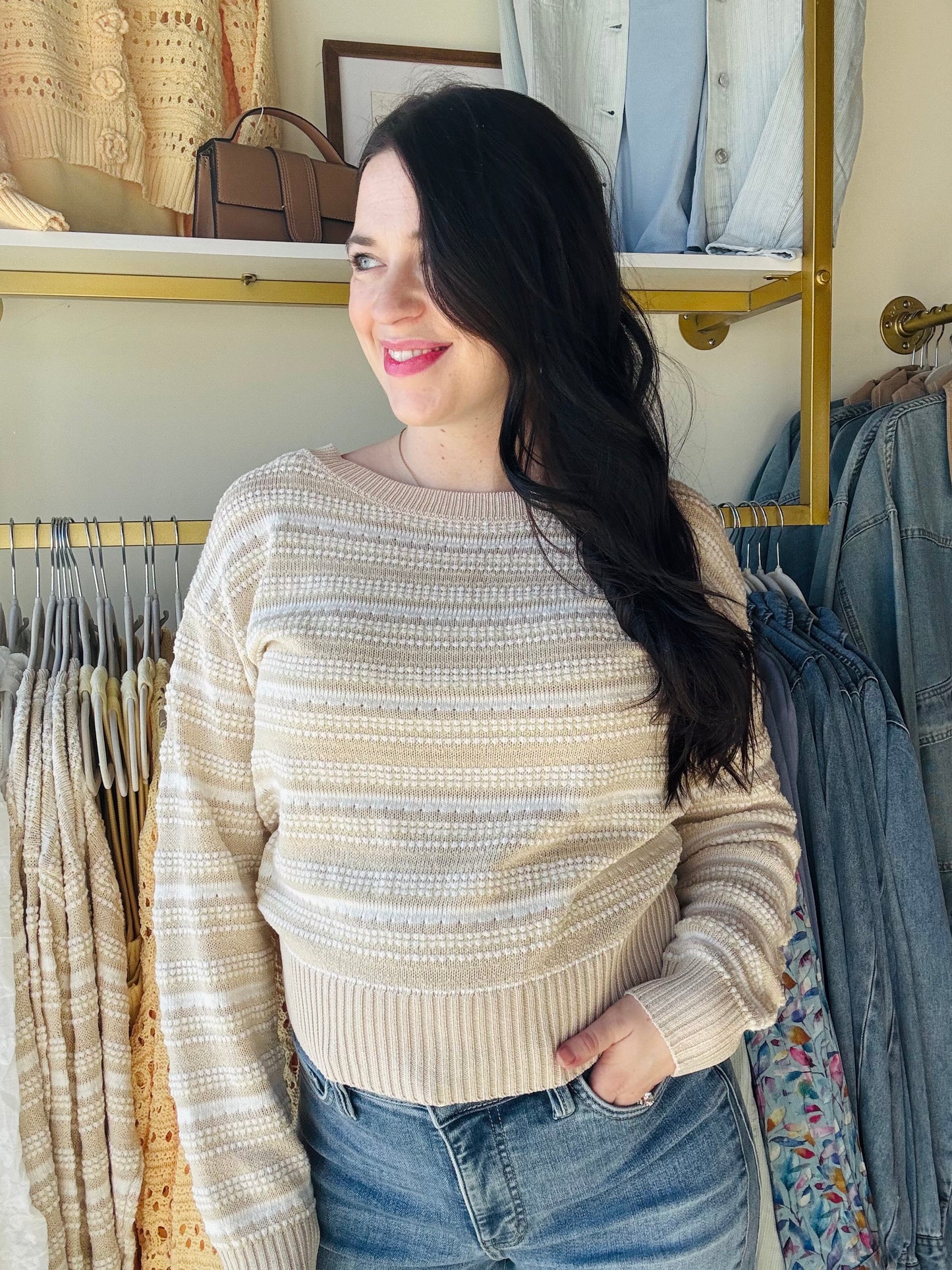 Birch White Lola Sweater