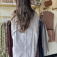 Grey Button Down Detail Turtleneck