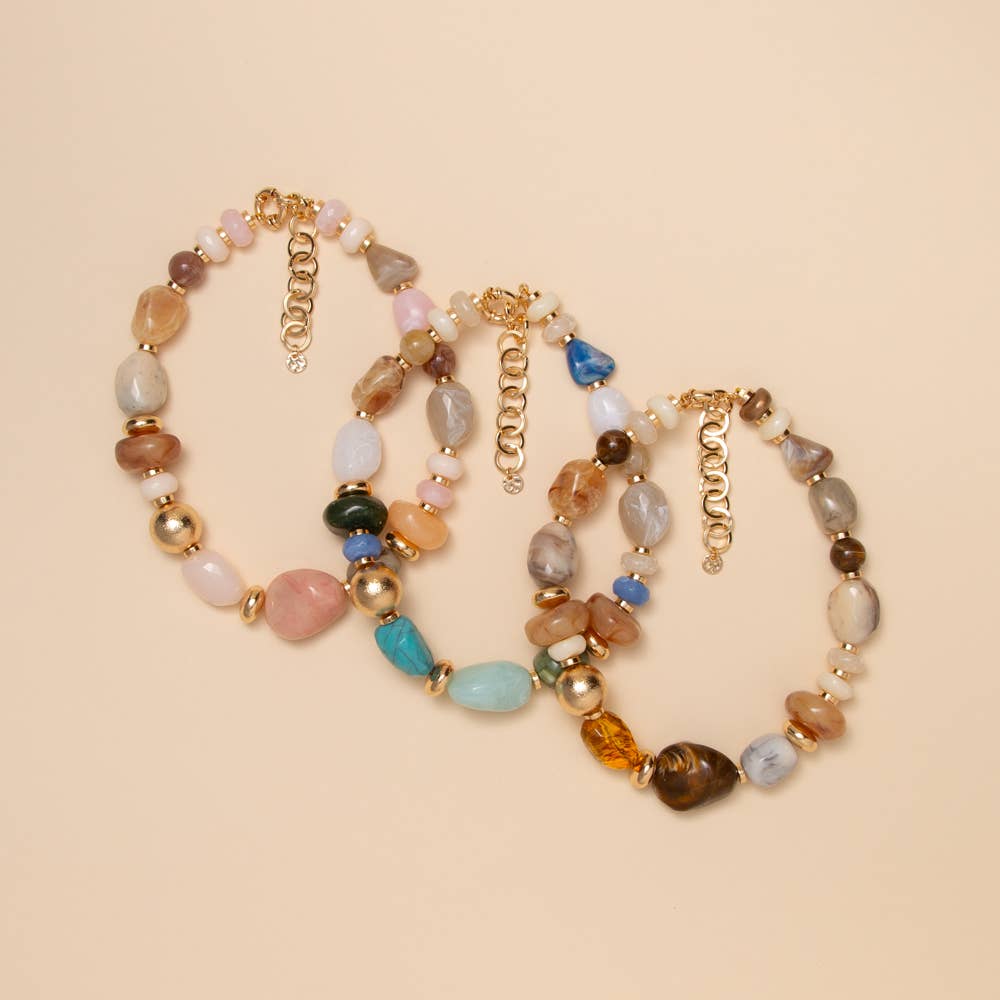 Multi Colored Stone Necklace