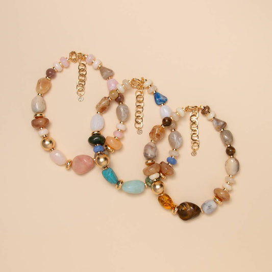 Multi Colored Stone Necklace