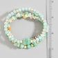 Mixed Chip Stone And Faceted Beads Bracelet Set