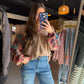 Mixed Media Tapestry Pullover