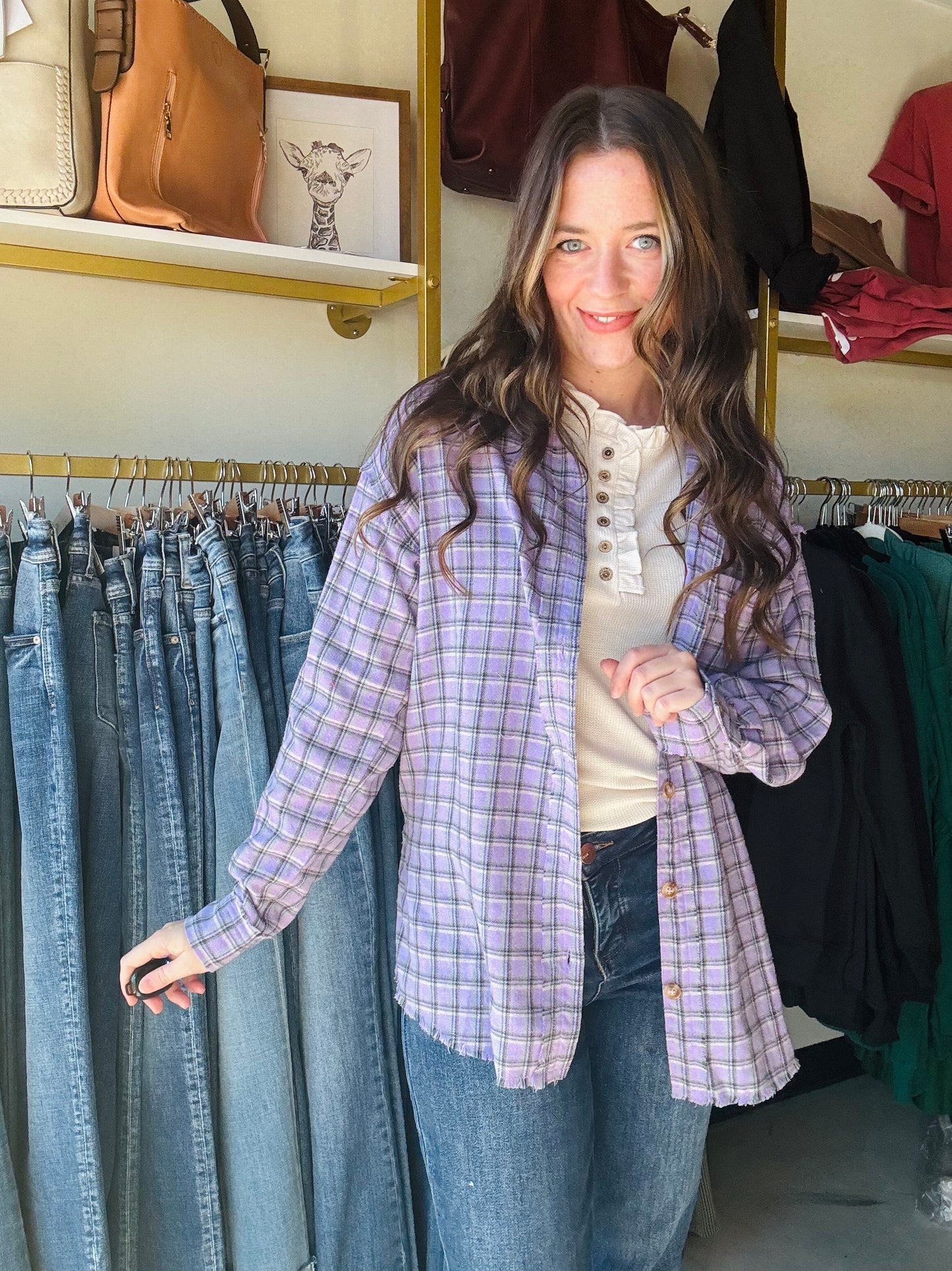 Lavender Fray Flannel