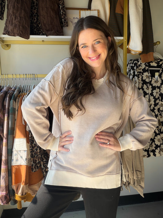 Acid Mocha Acid Wash Pullover