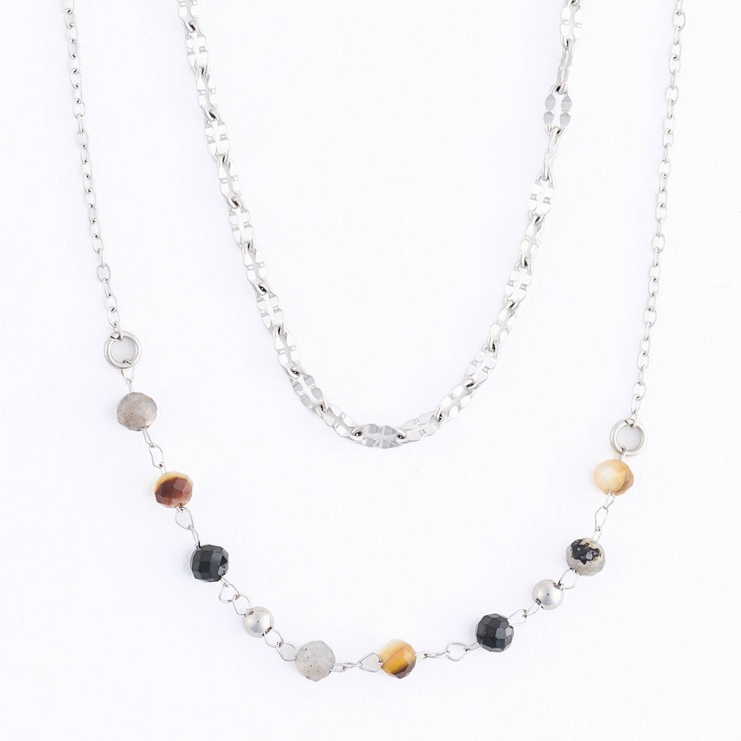 Waterproof Necklace 15" Layered Apatite Station Narelle