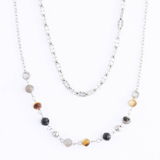 Waterproof Necklace 15" Layered Apatite Station Narelle