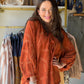 Terracotta Tie Leaf Jacquard Top