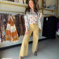 Latte Twill Wide Leg Pants