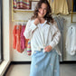 White Gauze Button Up
