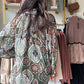 Boho Mosaic Button Down Blouse