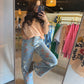 Muted Floral Stretch Twill Pants