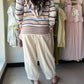 Natural Capri Lantern Pants