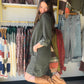 Olive Corduroy Cargo Dress