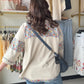 Ecru Mixed Floral Terry Top