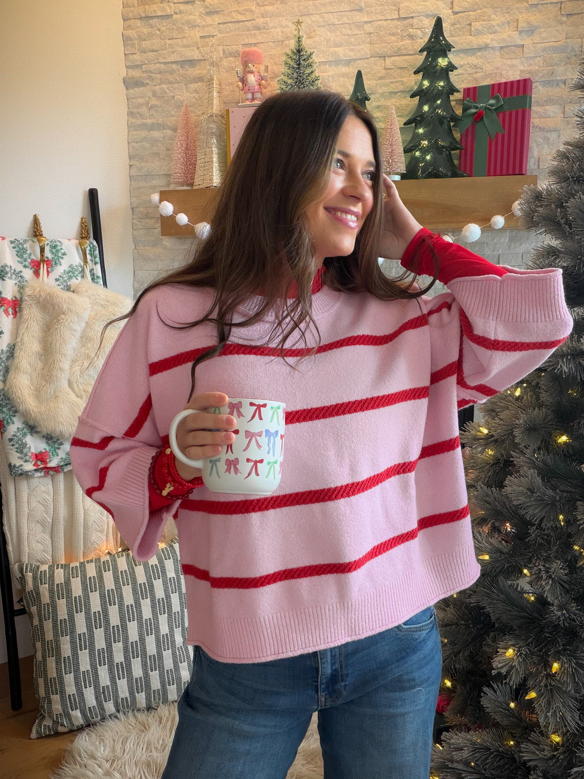 Pink Luxe Crew Sweater