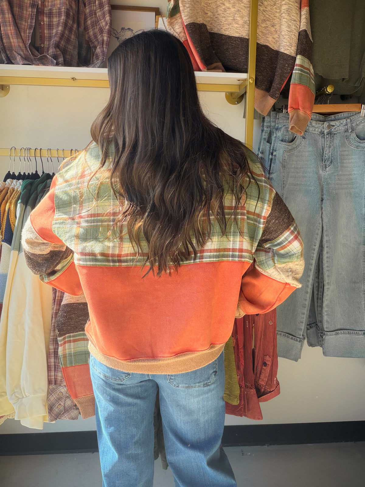 Rust Olive Mineral Washed Pullover