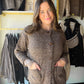 Brown Rib Accent Button Up Cardigan