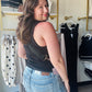 Black Ribbed Knit Tank