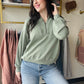 Sage Zip Collar Pullover
