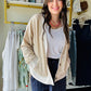 Light Taupe Varsity Cardigan
