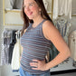 Navy Multi Stripe Edlin Tank