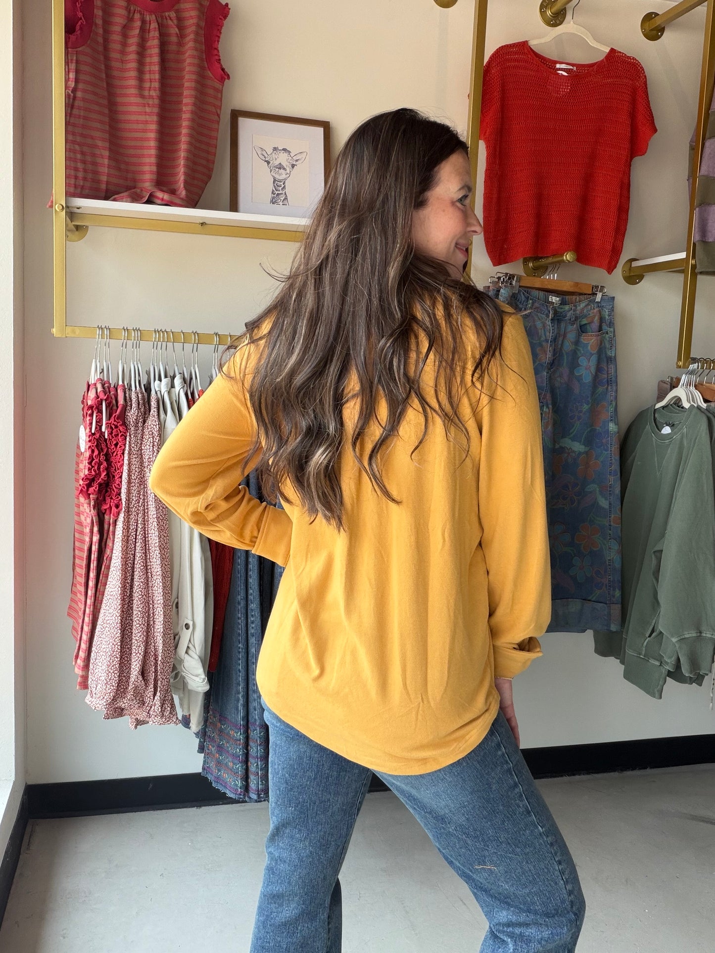 Mustard Butter Soft Button Up