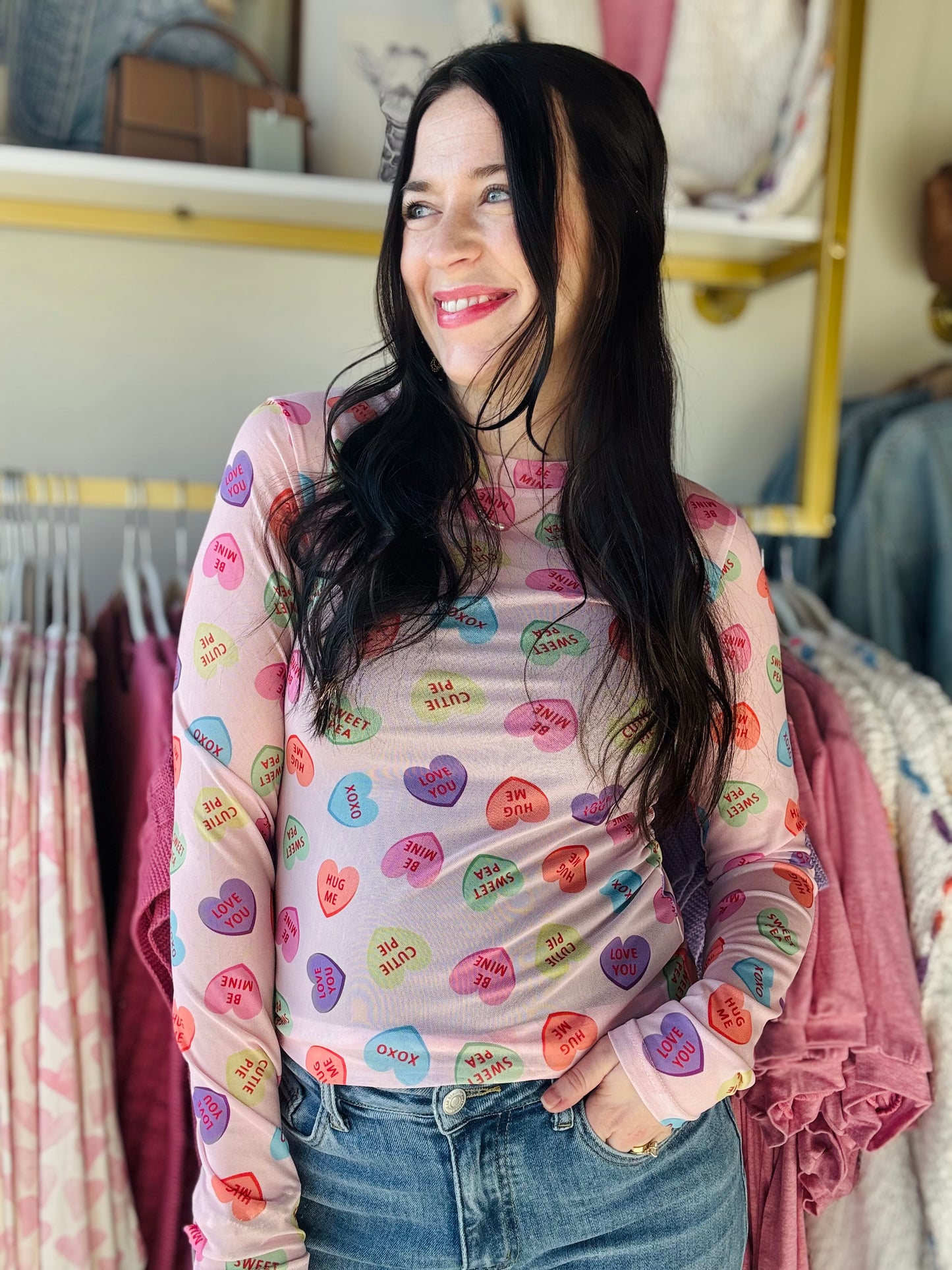 Valentine Dress It Up Mesh Top