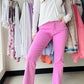 Wild Berry Kelsey Ankle Flare - Kut