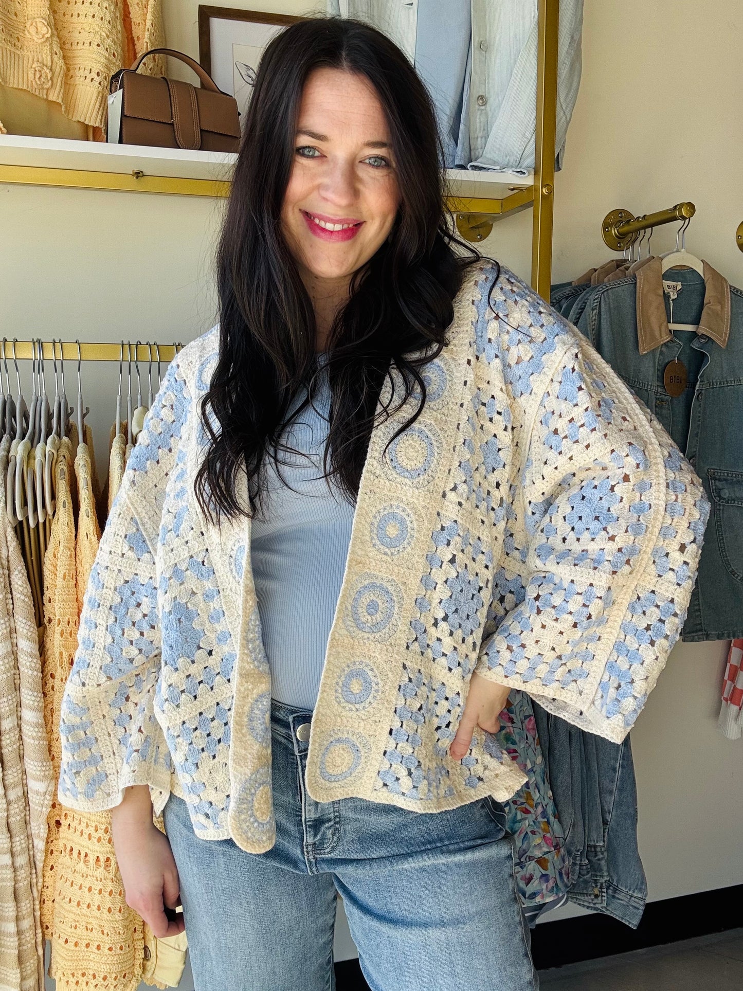 Sky Multi Crochet Cardigan
