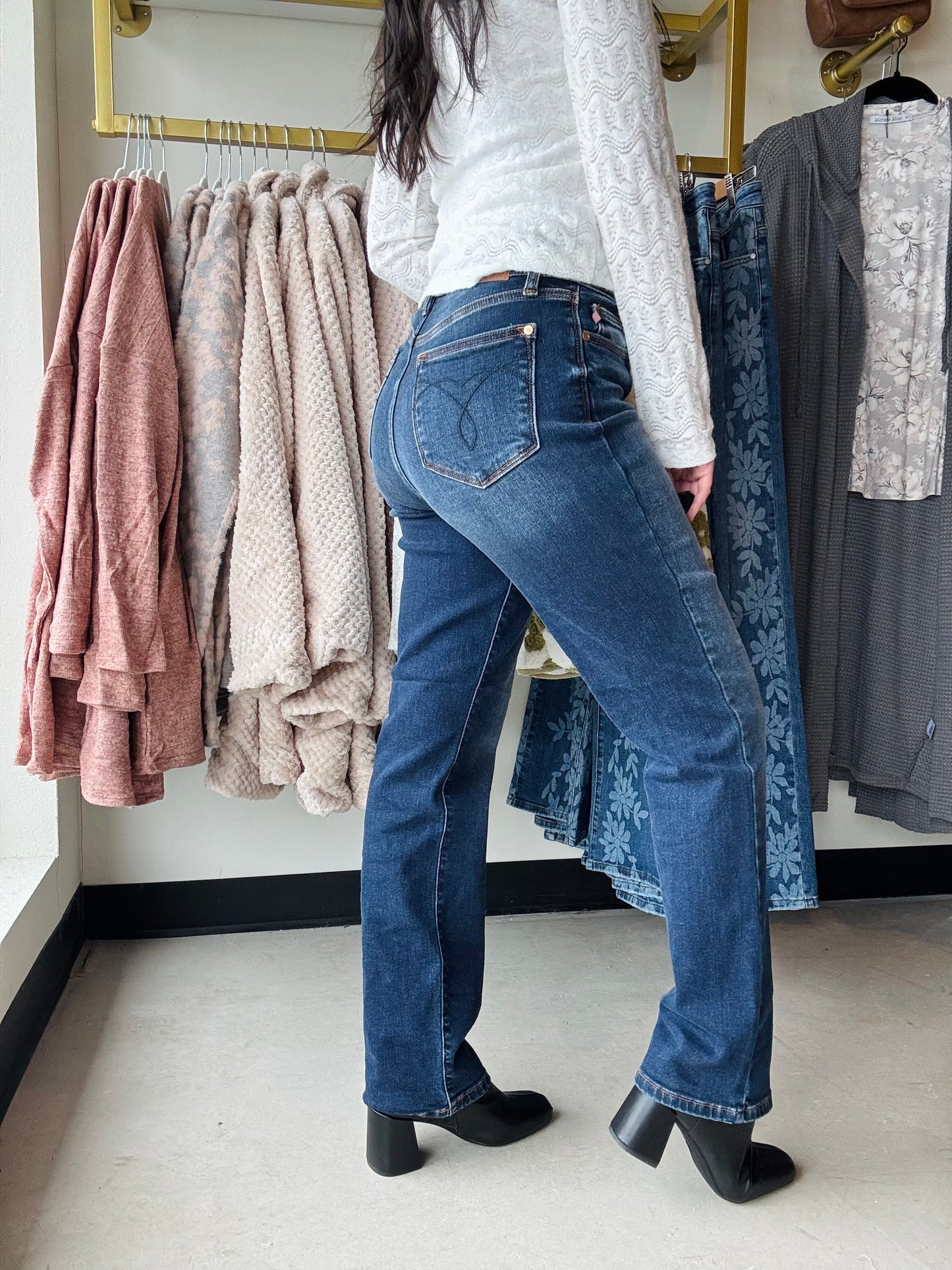 Vintage Dark Wash Straight Leg