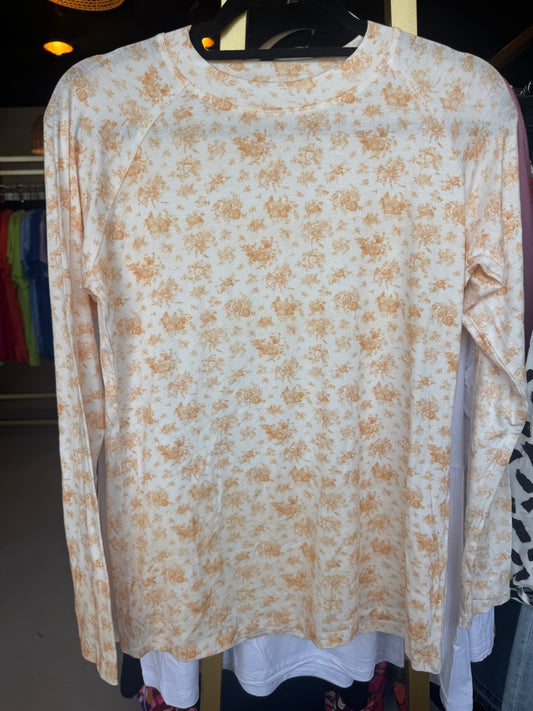 Cream & Tangerine Blair Top