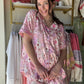 Pink Boho Button Up PJ Set
