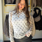 Ivory Dot Mesh Top