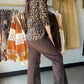 Chocolate Wide Leg Meg Denim