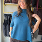 Teal Soft Mockneck Sweater