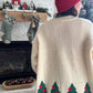 Cream Tree Cardigan Sweater