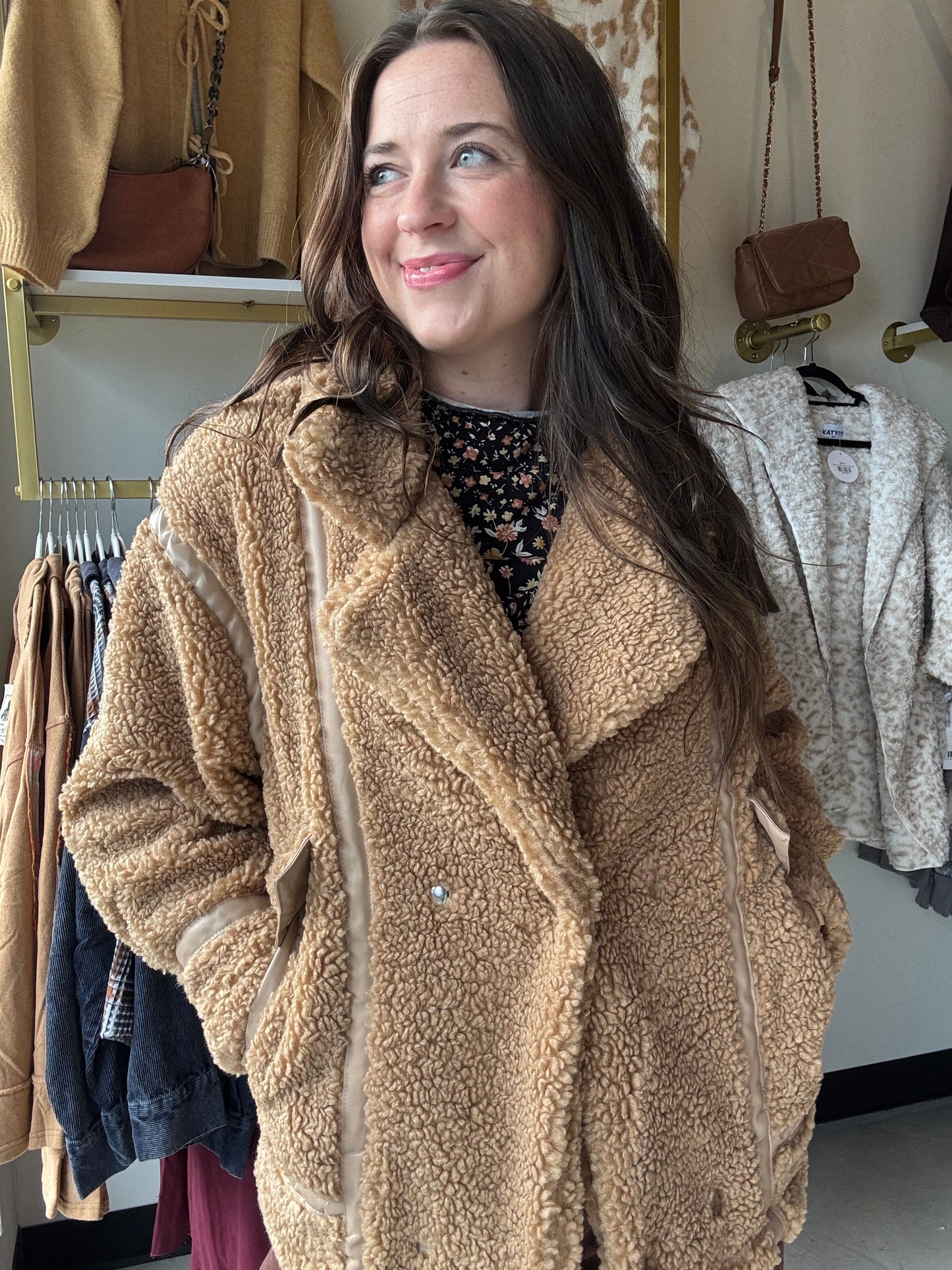 Brown Sherpa Teddy Jacket