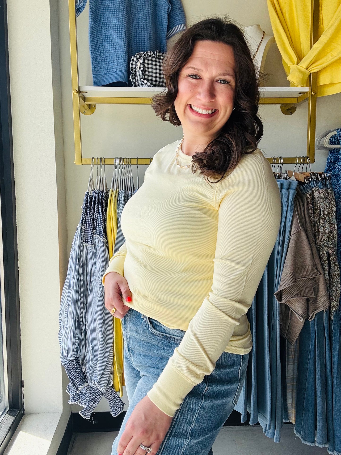 Butter Yellow Stacy Top