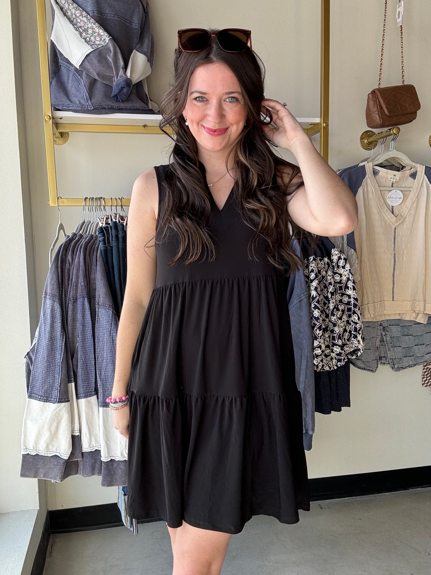 Black Tiered Lizzy Dress