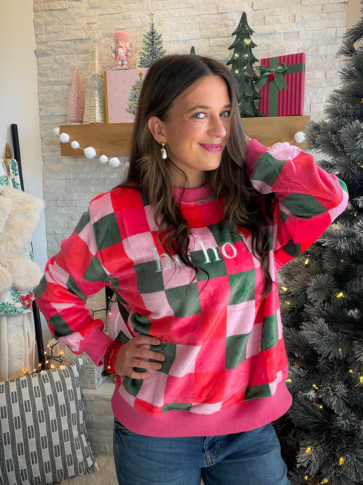 Ho Ho Ho Fuzzy Sweatshirt
