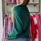 Corrine Ribbed Pullover - Forest Green