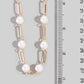 Station Pearl And Oval Chain Necklace