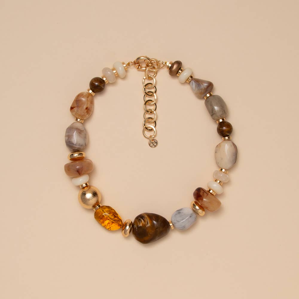 Multi Colored Stone Necklace