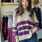 Berry Border Stripe Sweater