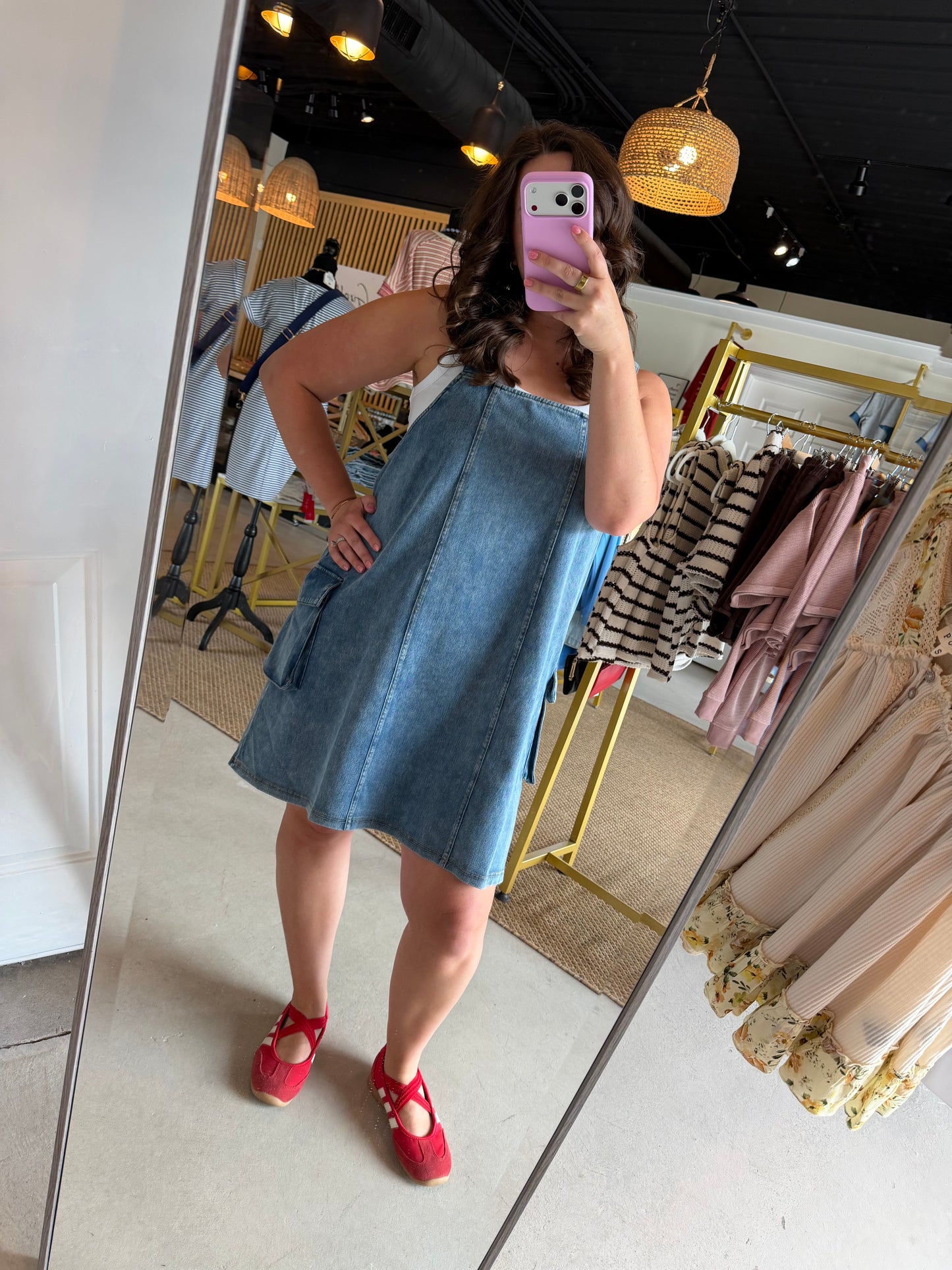 Denim Millie Overall Dress