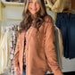 Raw Umber French Terry Shacket