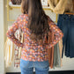 Fall Floral Mesh Top